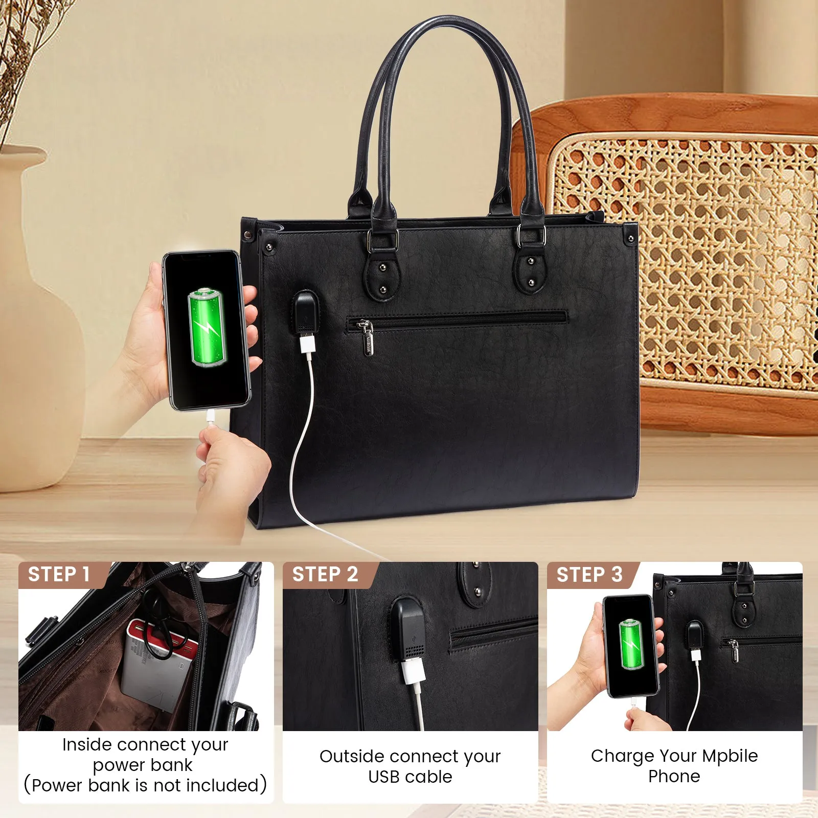 Lila Laptop Tote