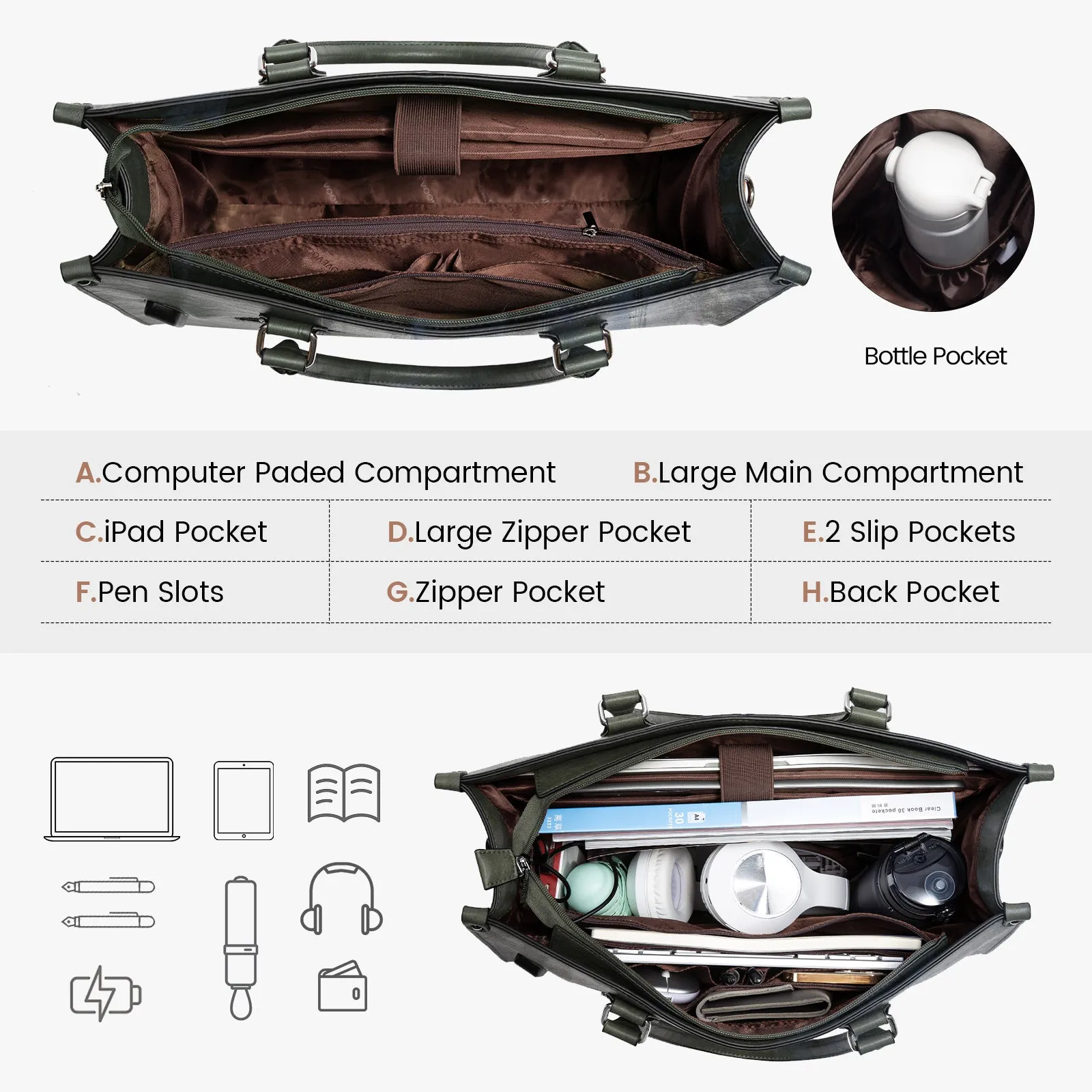 Lila Laptop Tote