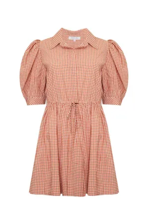 McCAULEY DRESS - TERRACOTTA GINGHAM