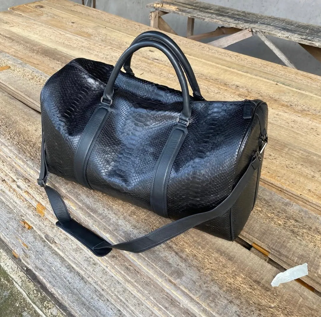 Men's Genuine Python Duffle Bag