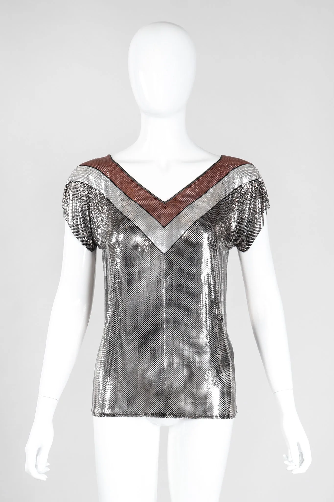 Mixed Metal Mesh Tee