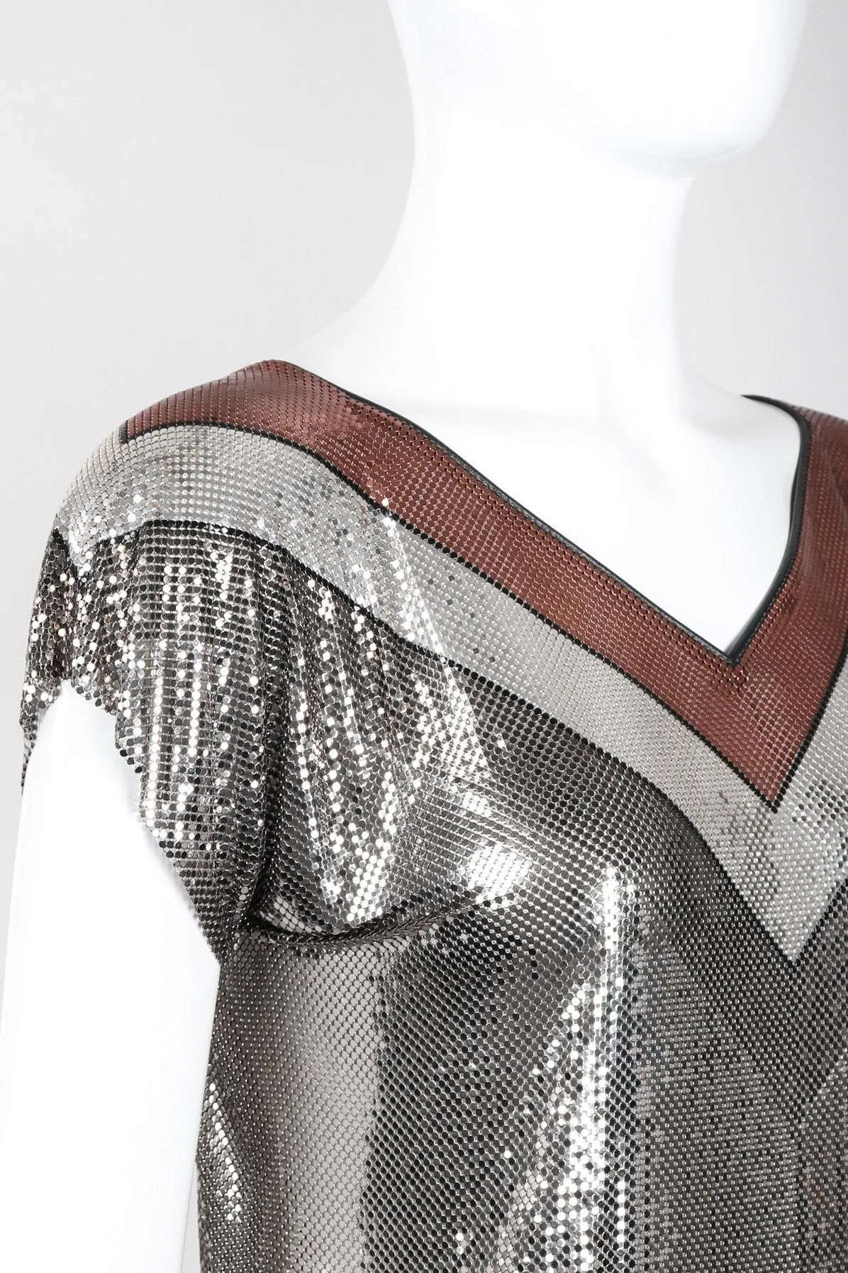 Mixed Metal Mesh Tee