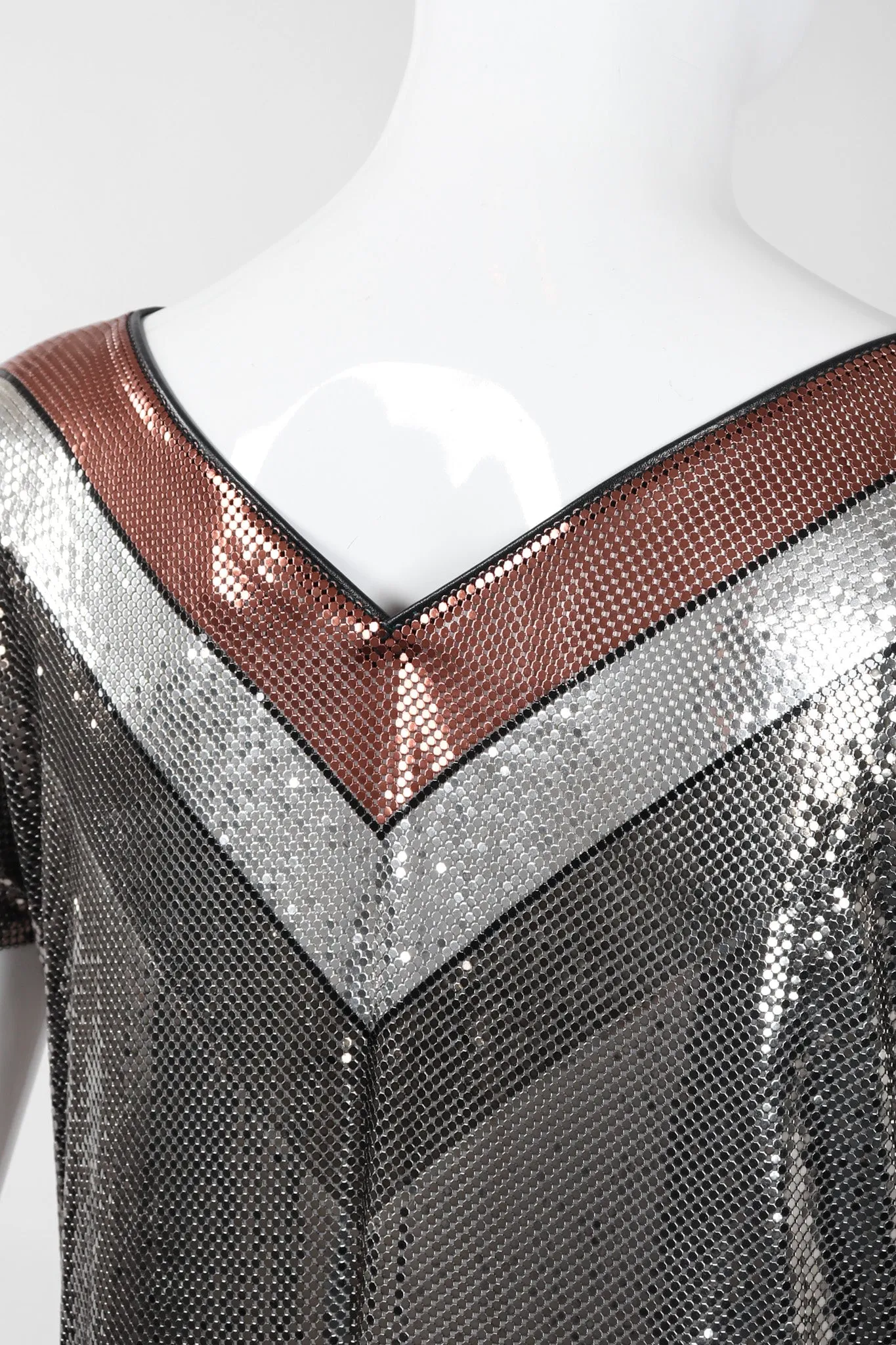 Mixed Metal Mesh Tee