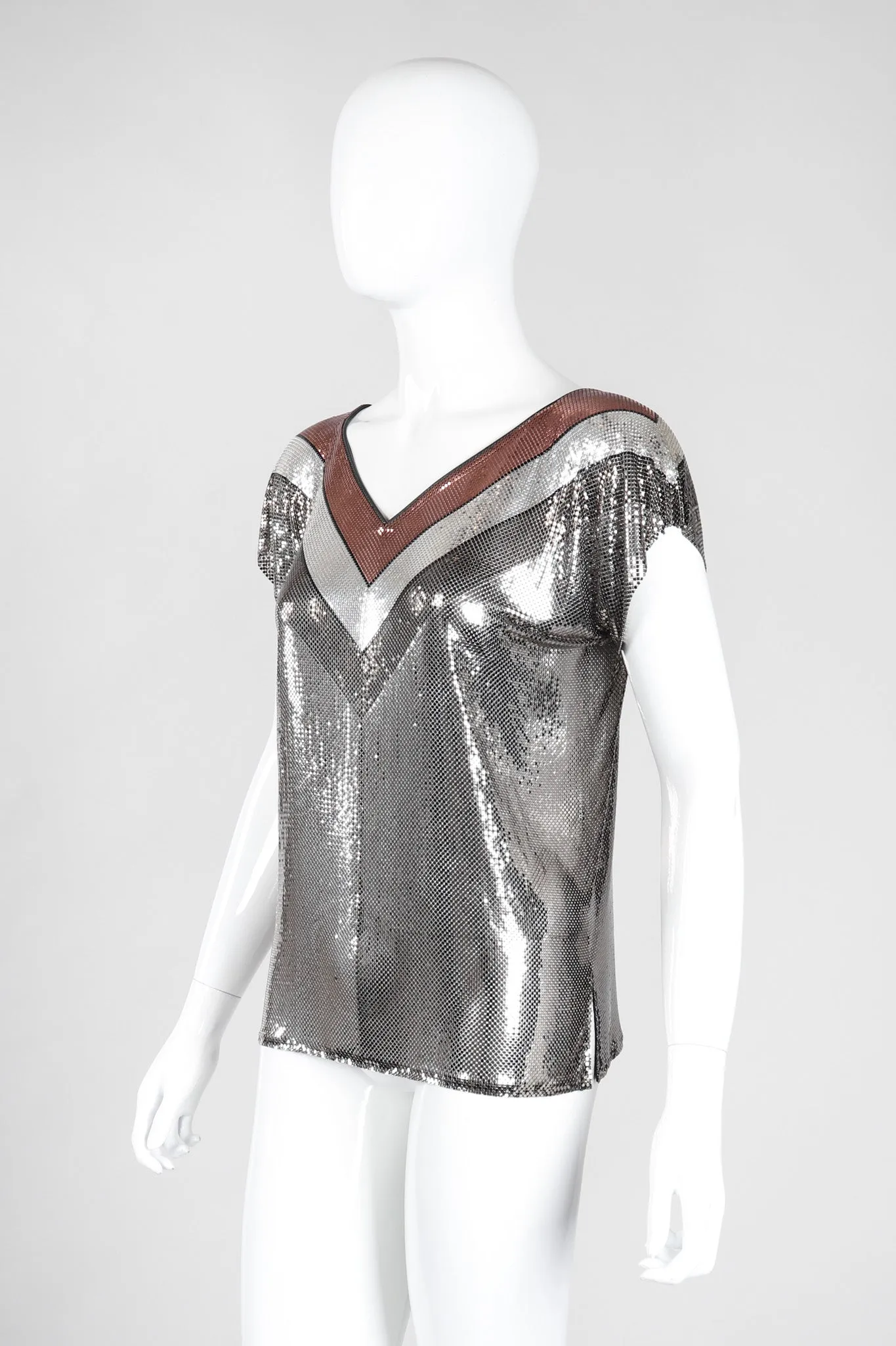 Mixed Metal Mesh Tee