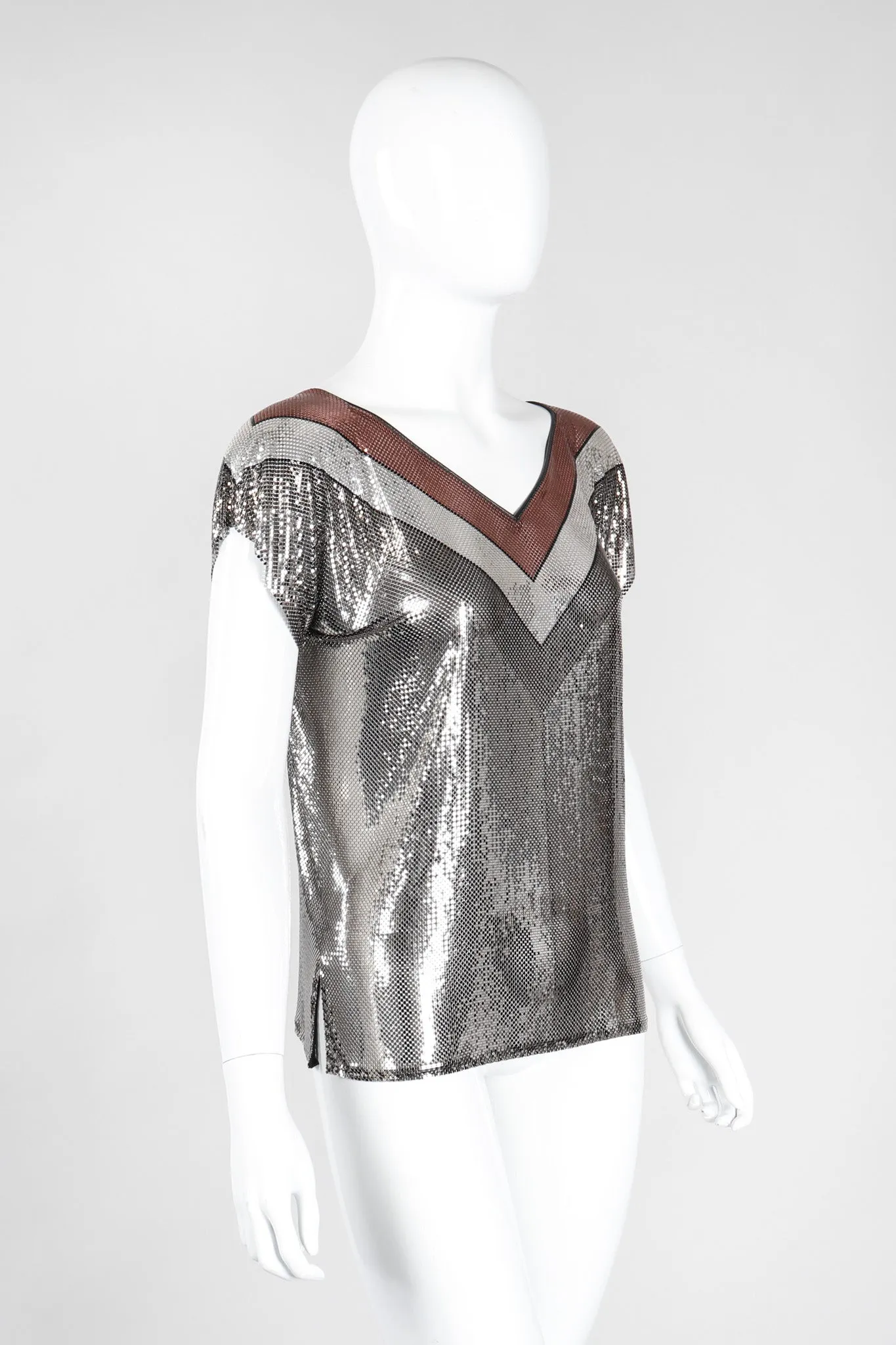 Mixed Metal Mesh Tee