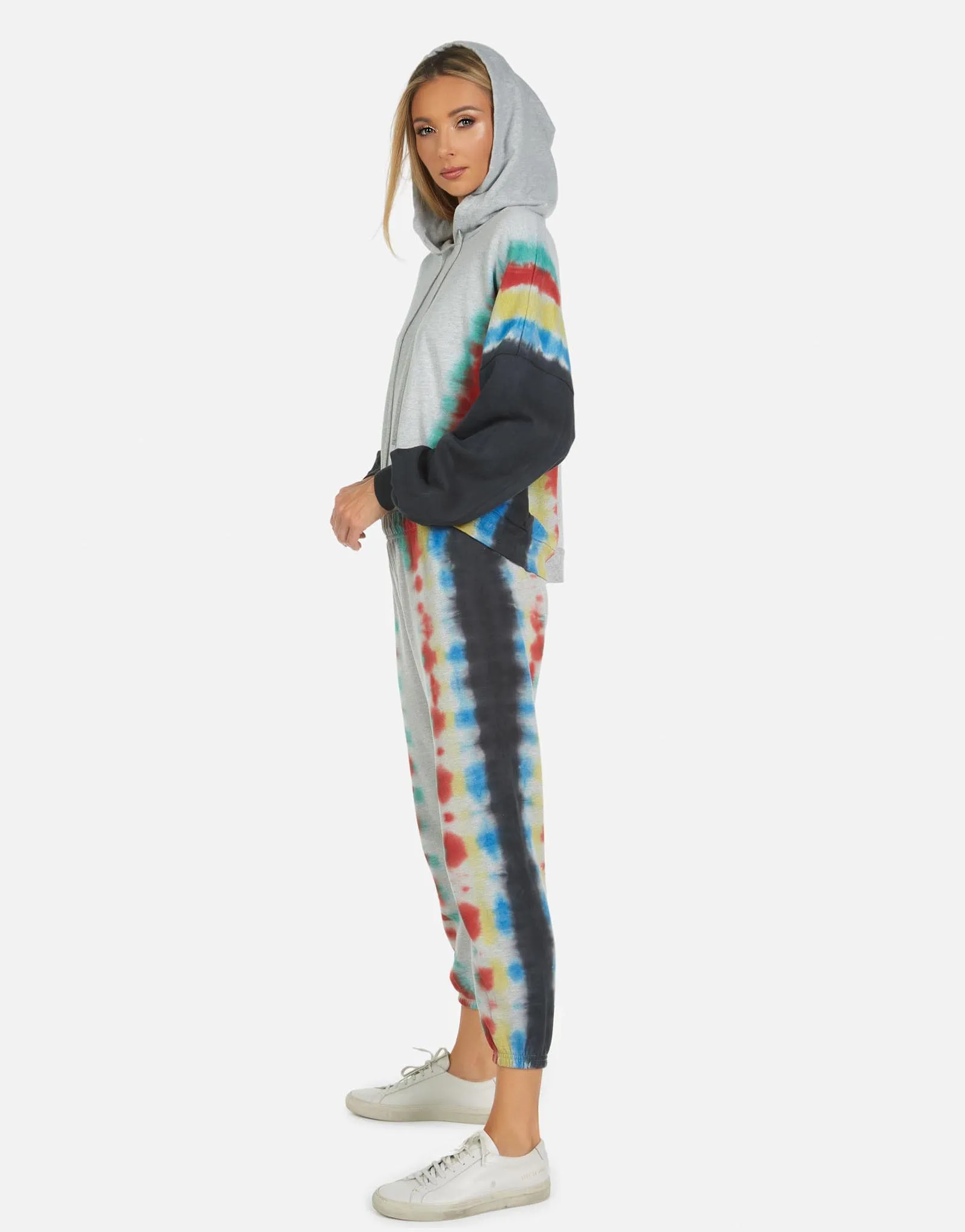 Nate LE Rainbow Stripe Crop Sweatpant