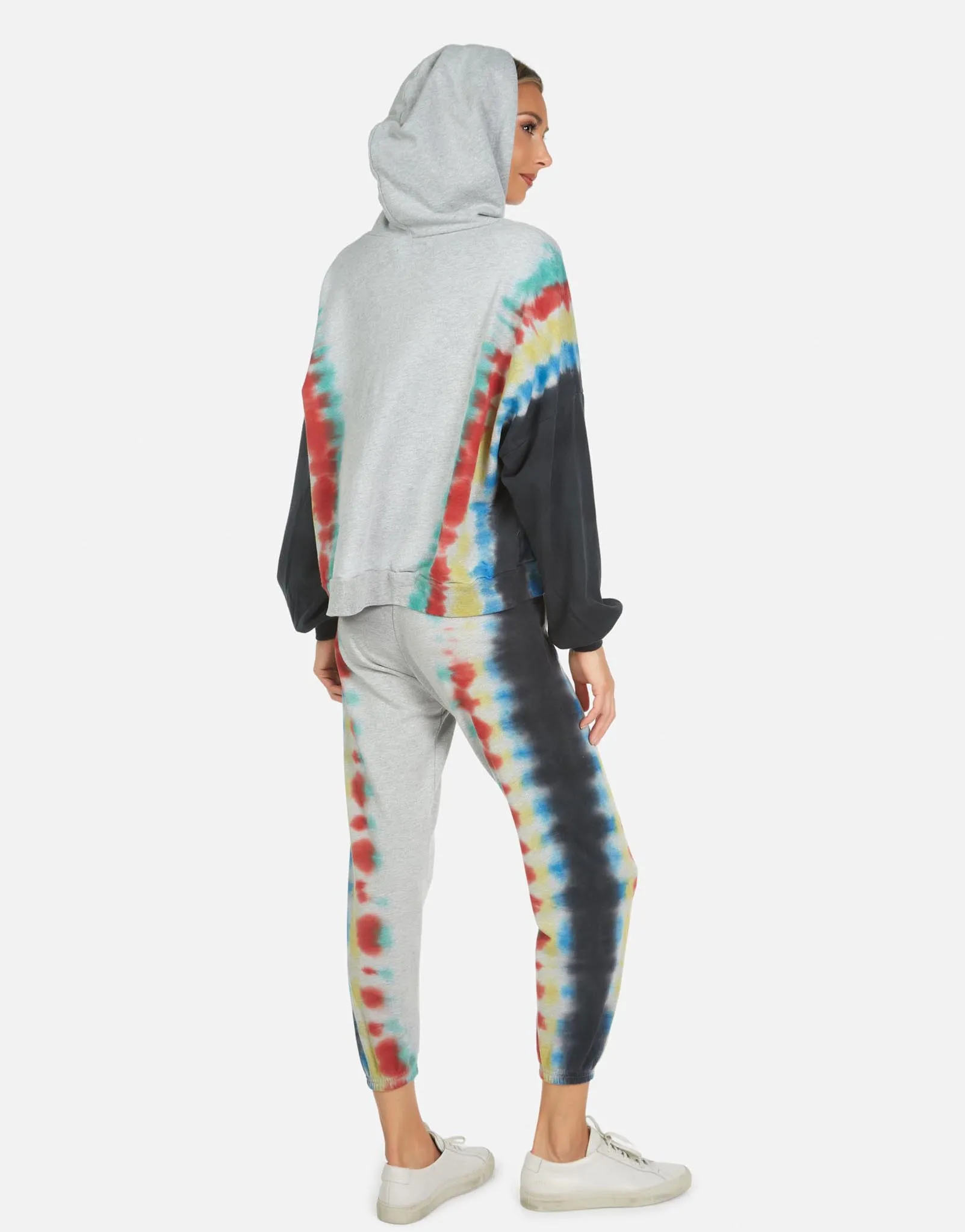 Nate LE Rainbow Stripe Crop Sweatpant