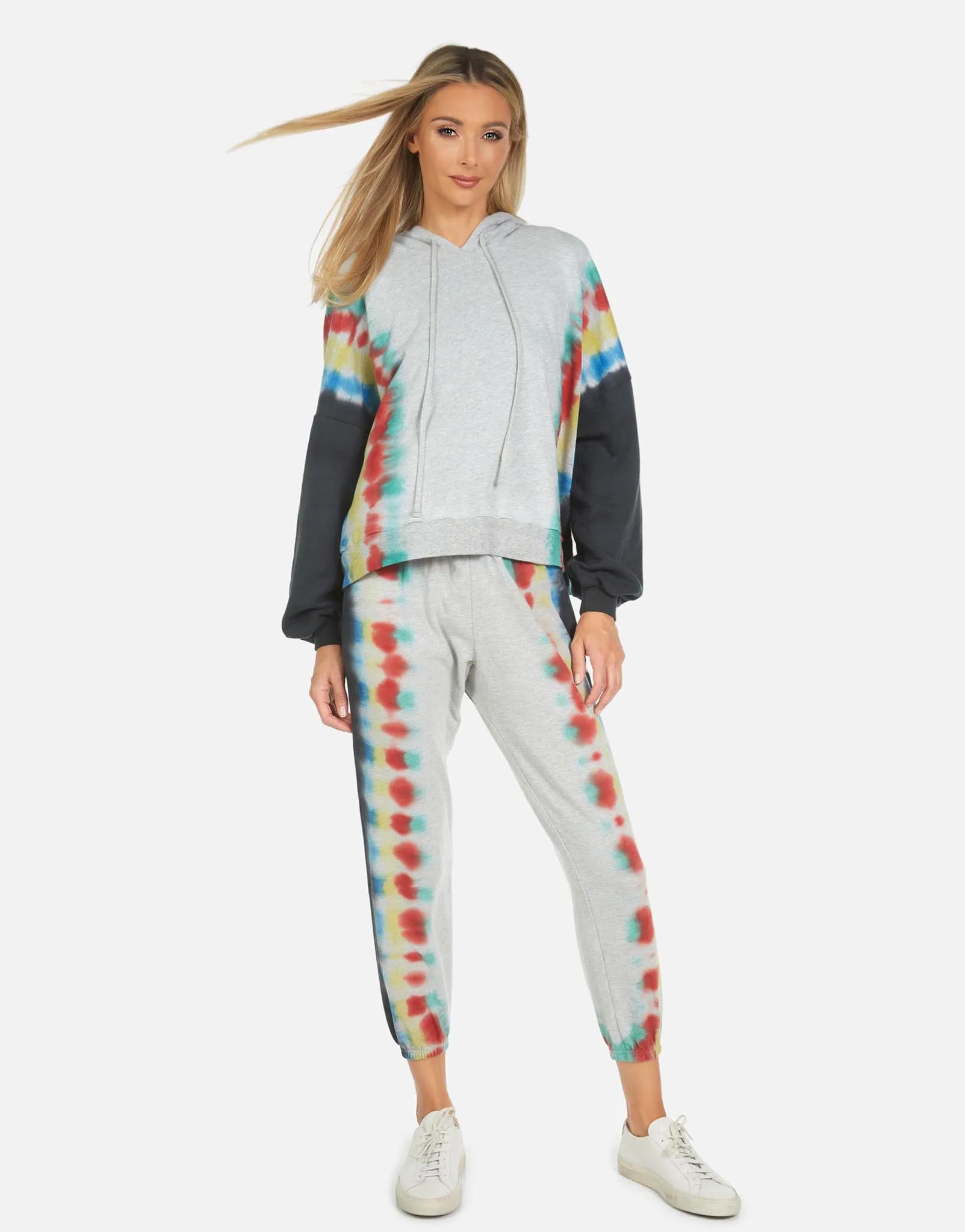 Nate LE Rainbow Stripe Crop Sweatpant