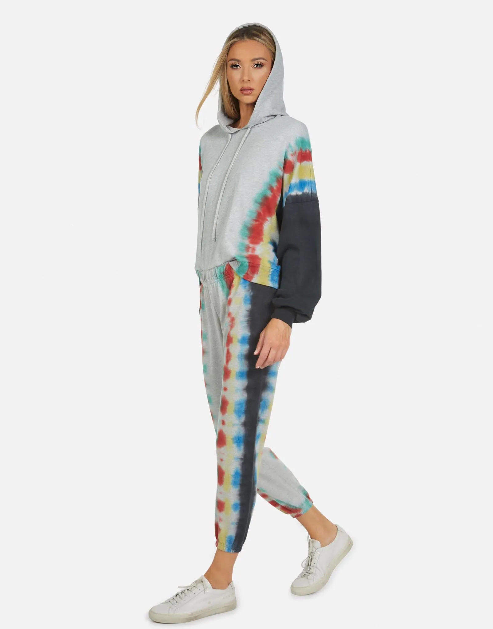 Nate LE Rainbow Stripe Crop Sweatpant