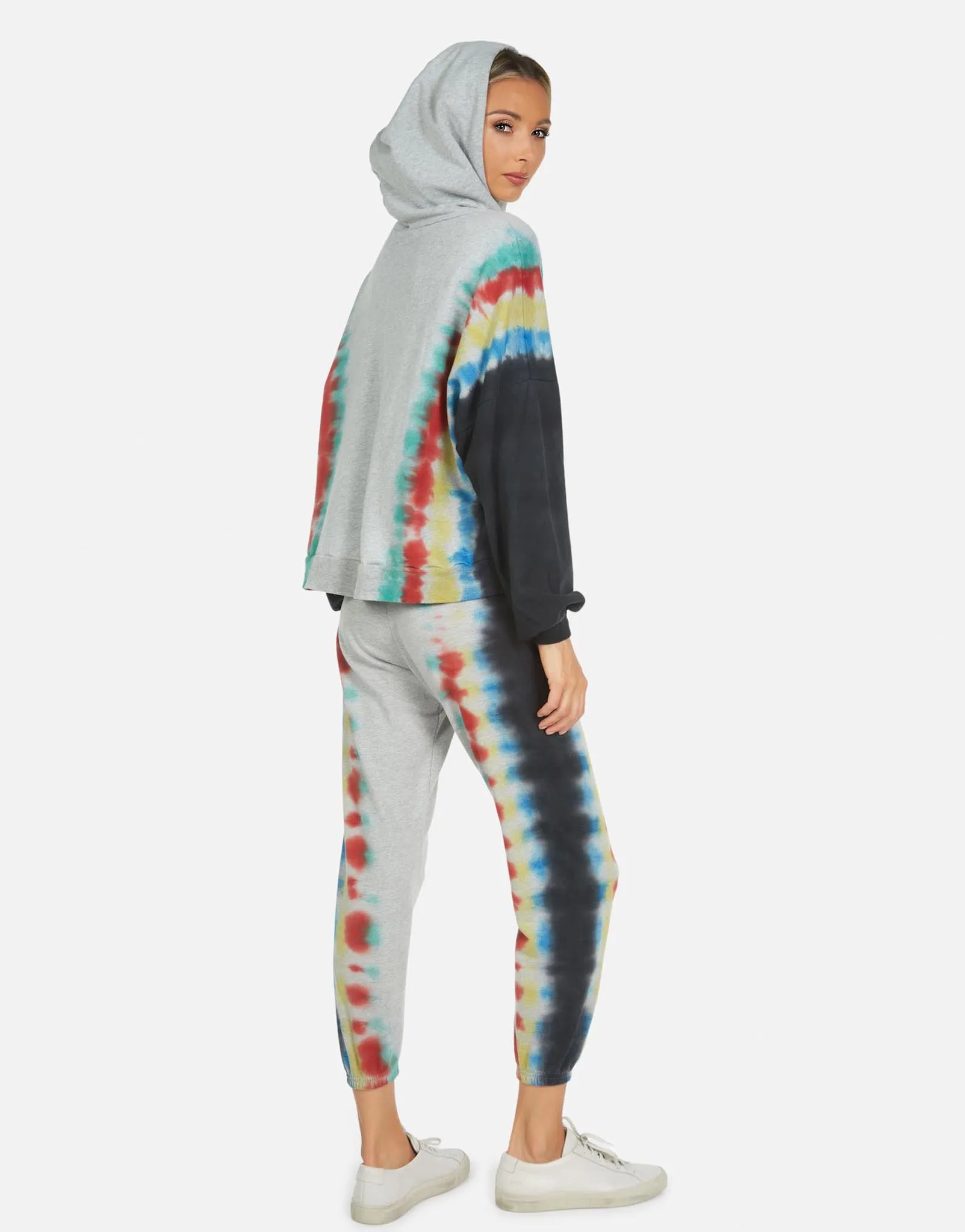 Nate LE Rainbow Stripe Crop Sweatpant