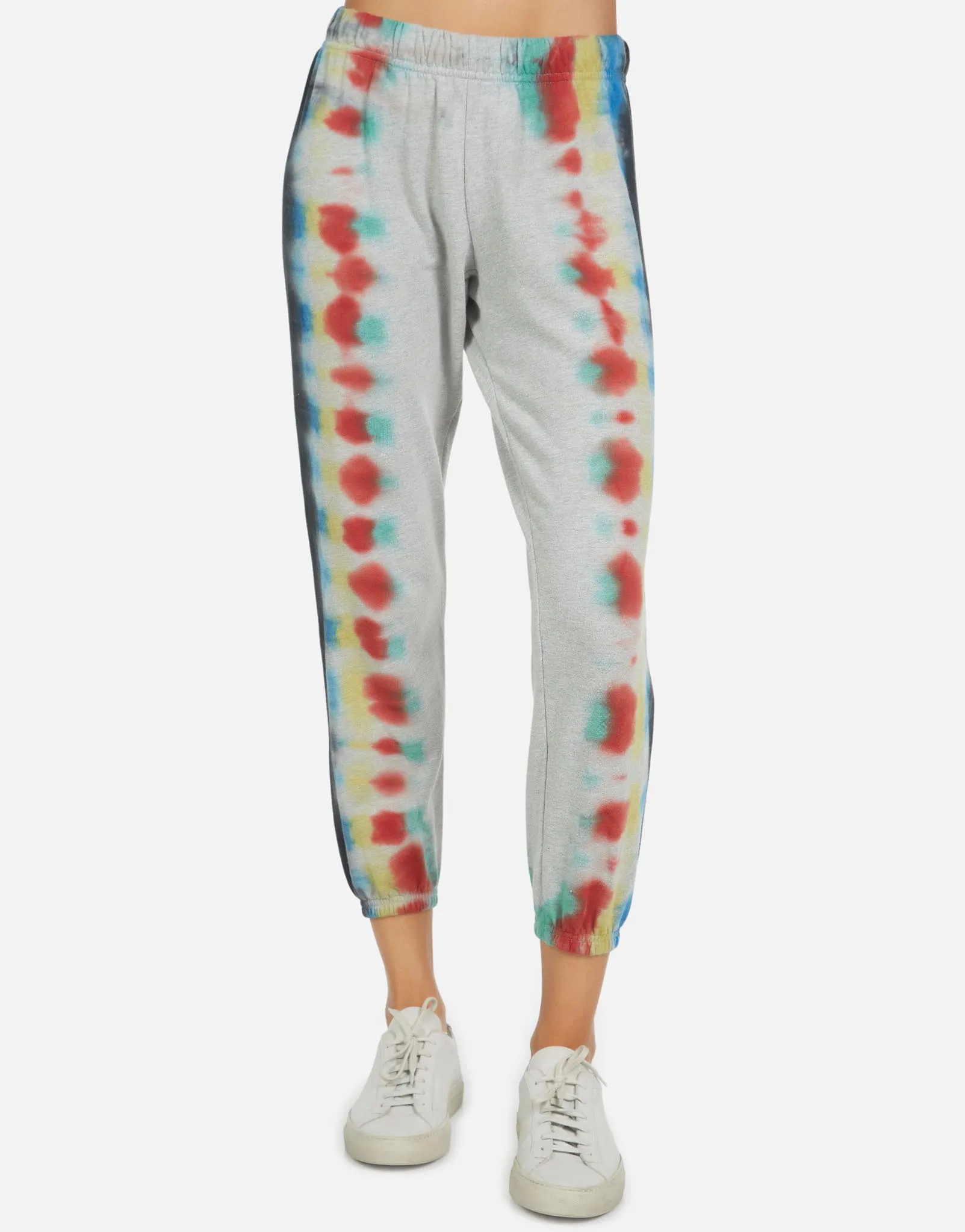 Nate LE Rainbow Stripe Crop Sweatpant