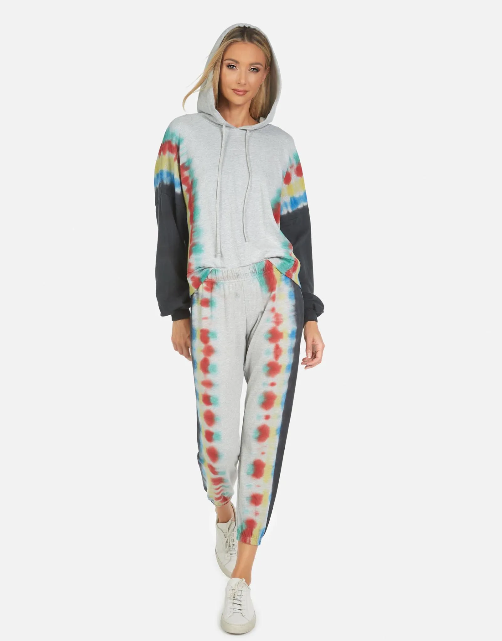 Nate LE Rainbow Stripe Crop Sweatpant