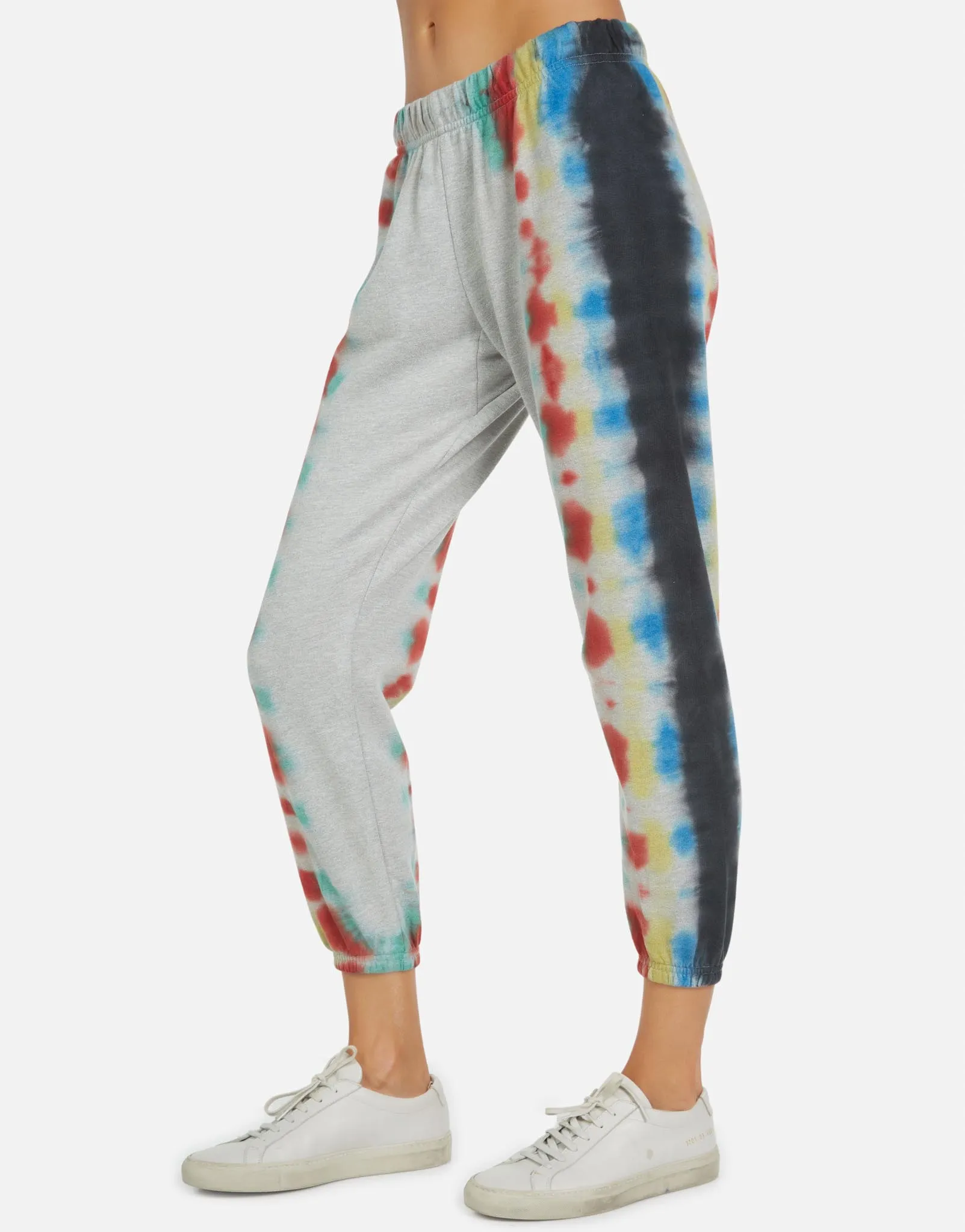 Nate LE Rainbow Stripe Crop Sweatpant