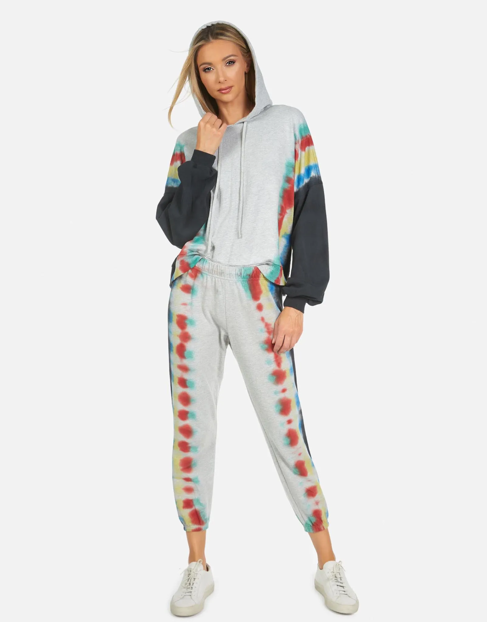 Nate LE Rainbow Stripe Crop Sweatpant