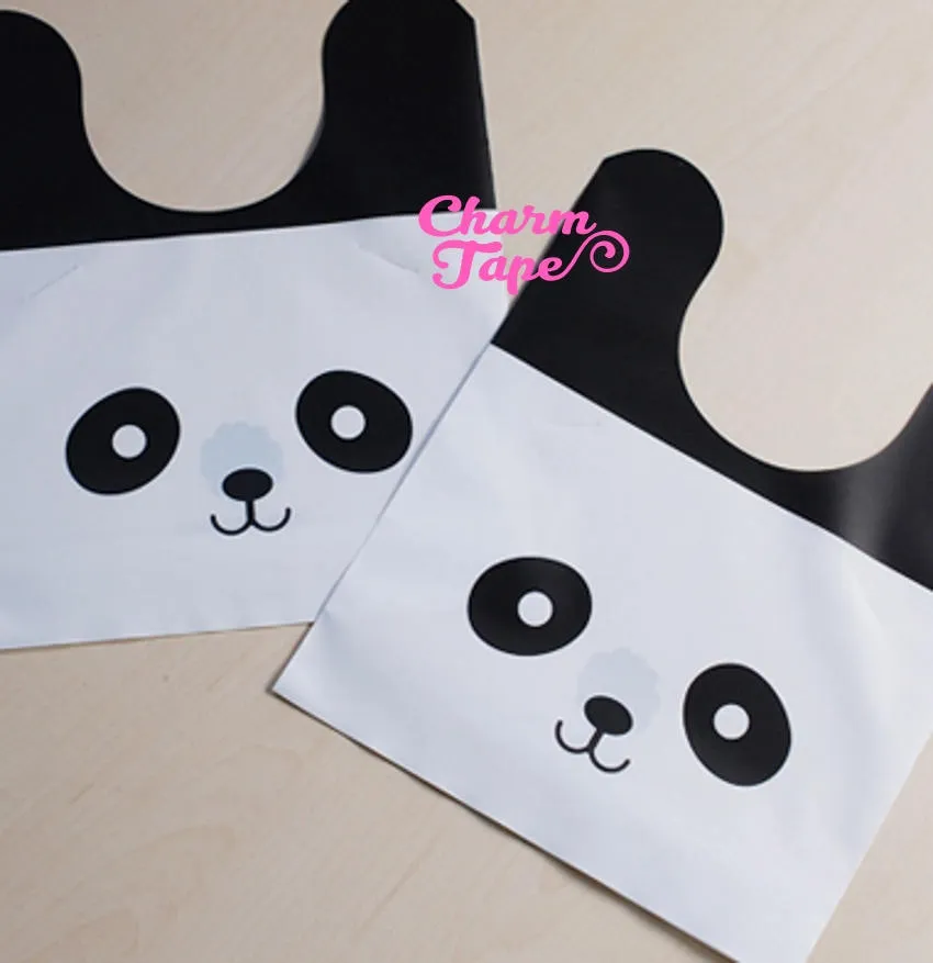Panda Bear Bags // Cello Bags // Party Bags // Self Sealing bags Set of 25bags CB20 15x18x6 cm