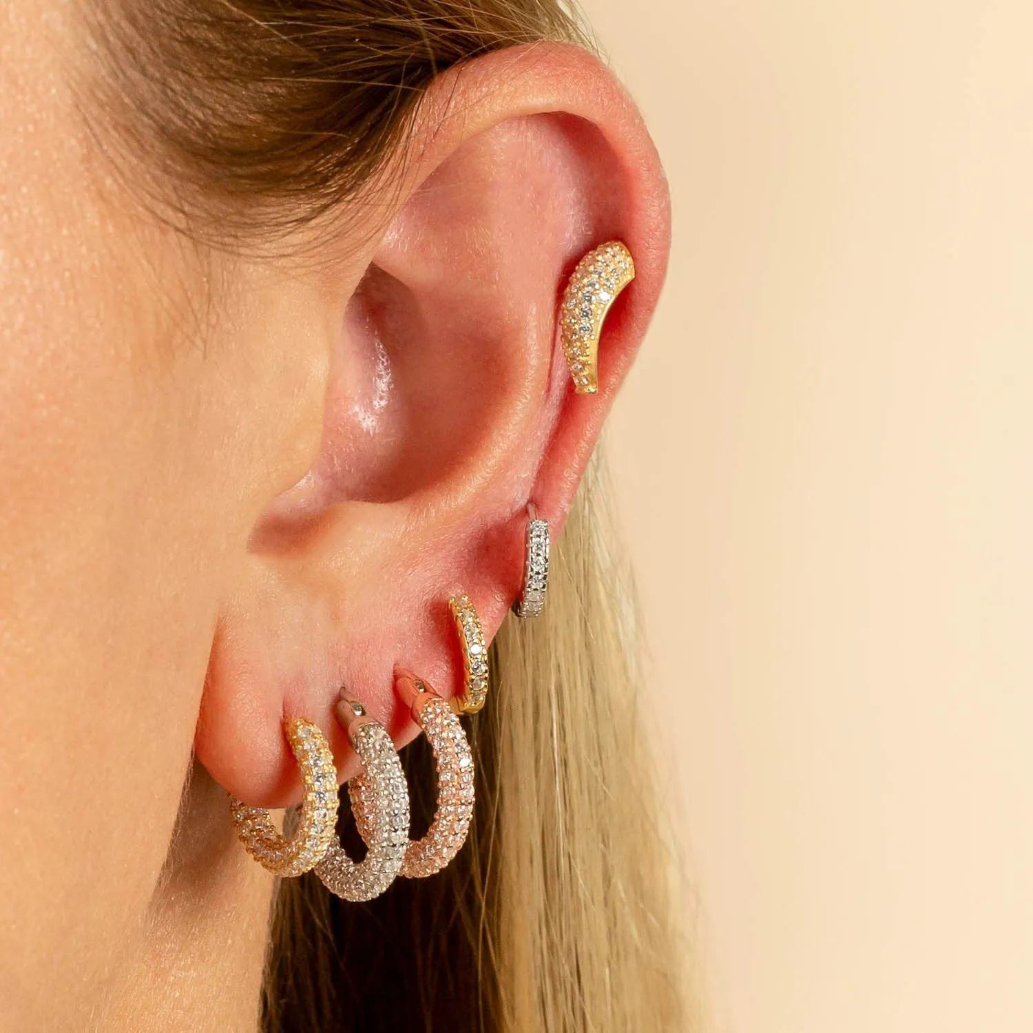 Pavé Mini Hoop Earring
