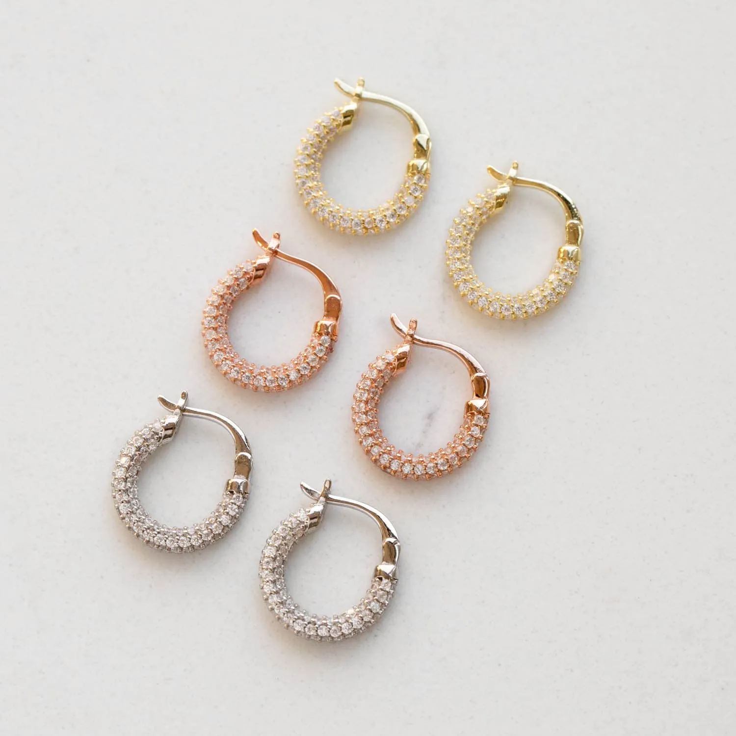 Pavé Mini Hoop Earring
