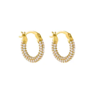 Pavé Mini Hoop Earring