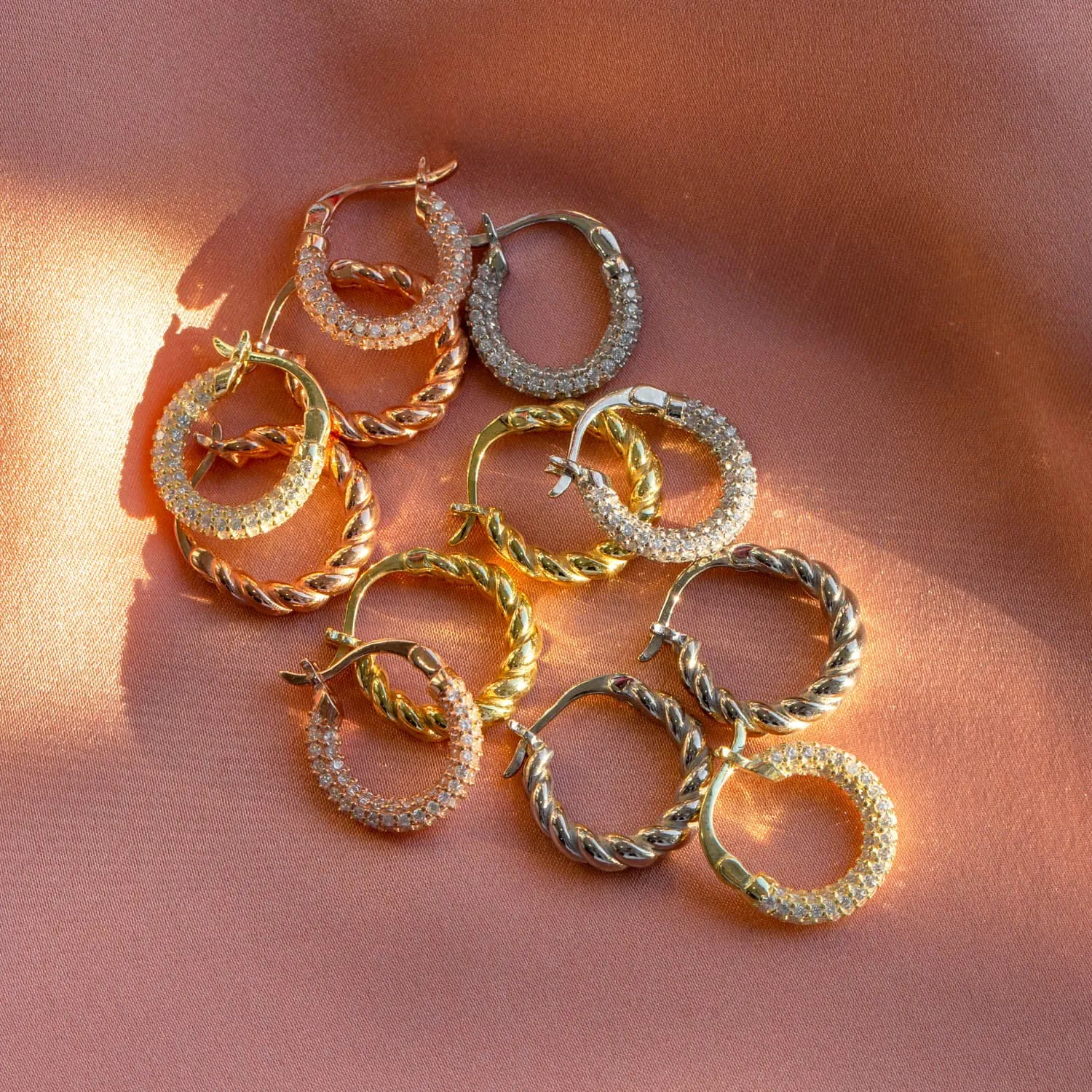 Pavé Mini Hoop Earring