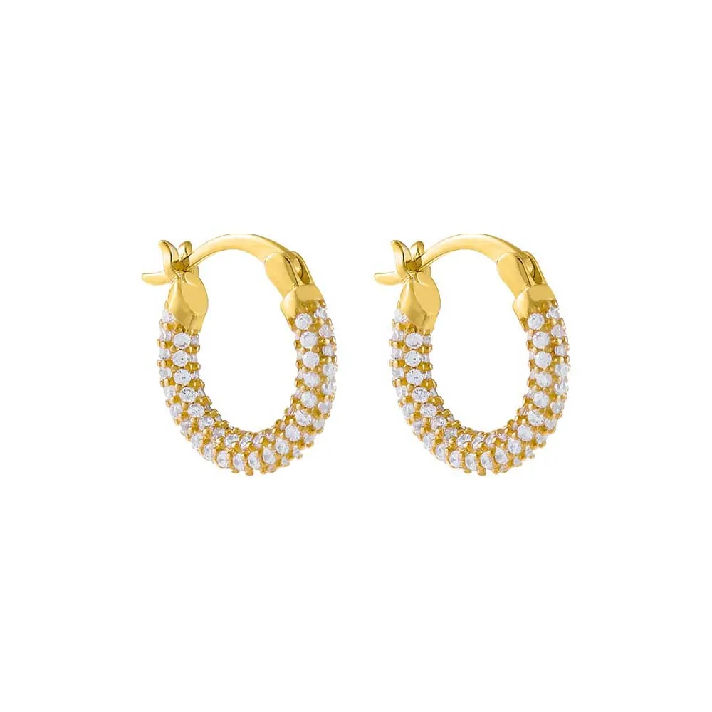 Pavé Mini Hoop Earring