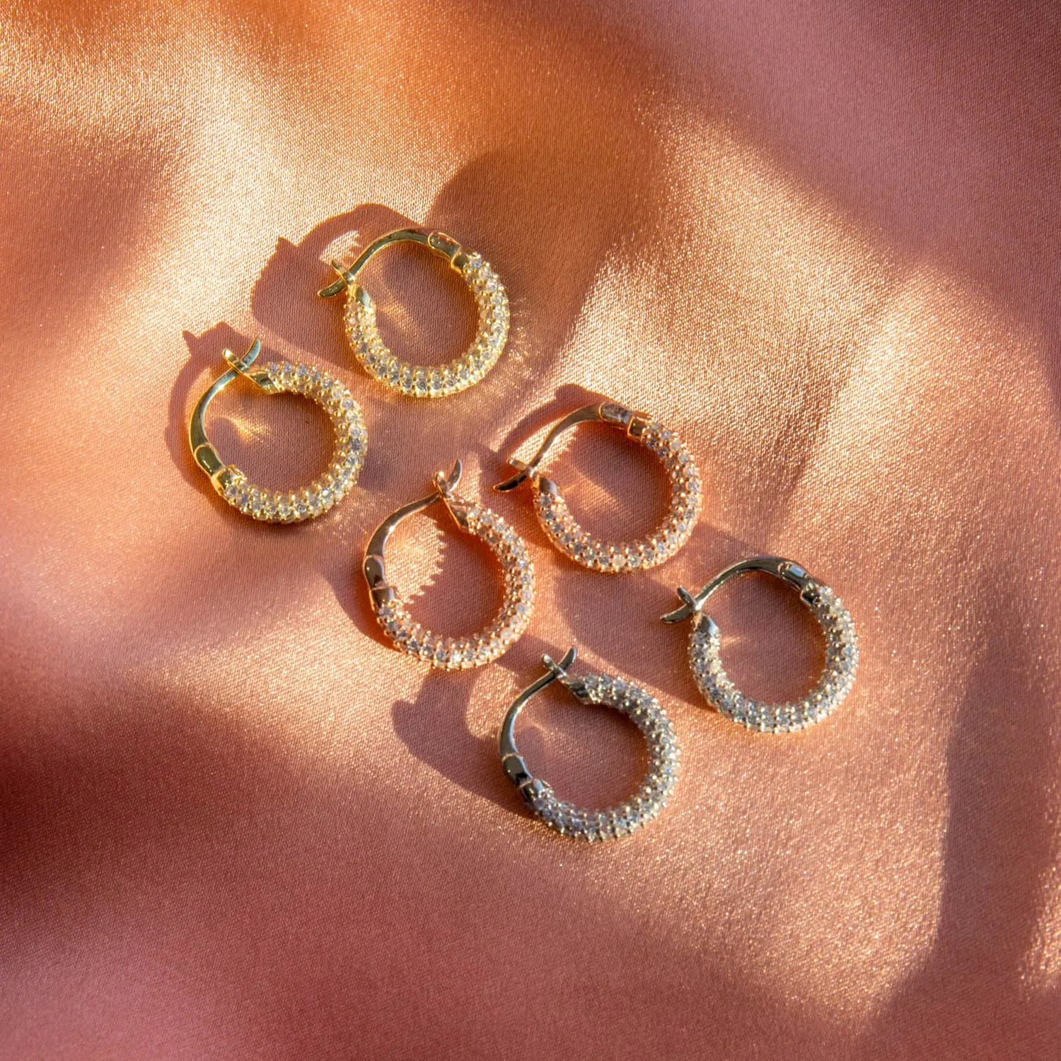 Pavé Mini Hoop Earring