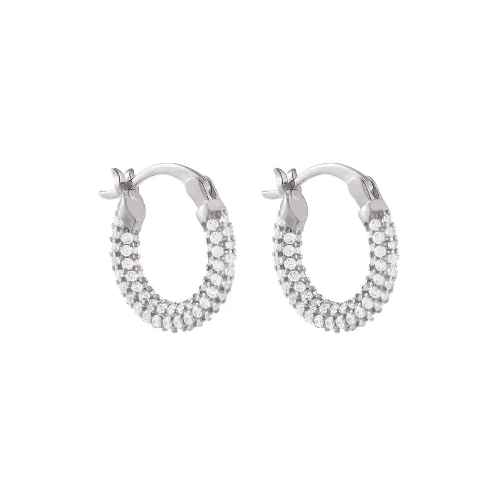 Pavé Mini Hoop Earring
