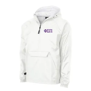 Phi Sigma Pi Flannel Lined Windbreaker  - Letters