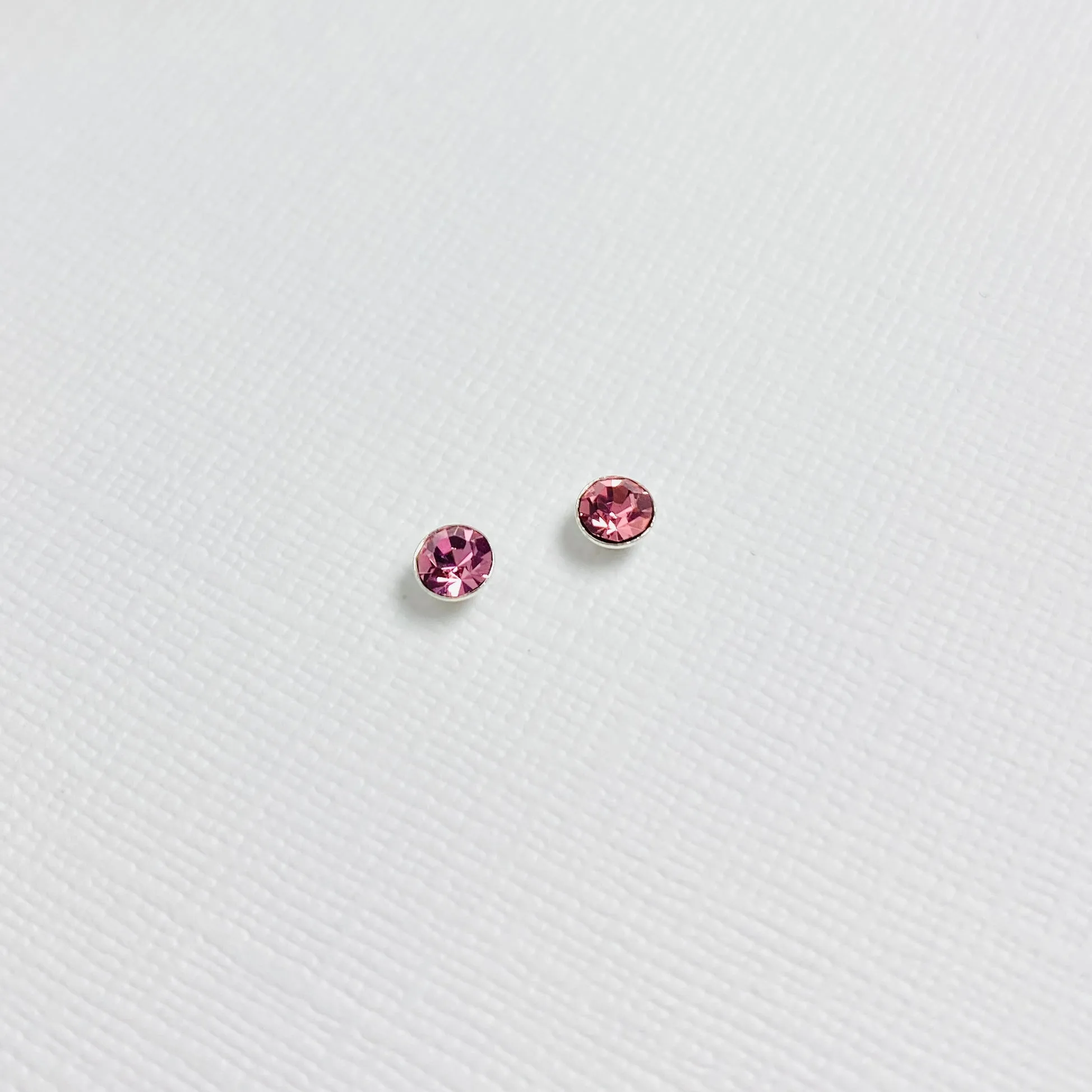 Pink Crystal Stud Earrings