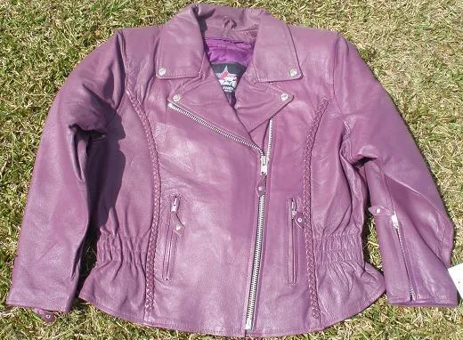 Purple Leather Jacket