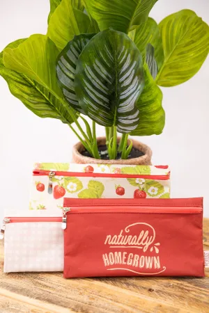 Red 3 Pack Reusable Storage Bags