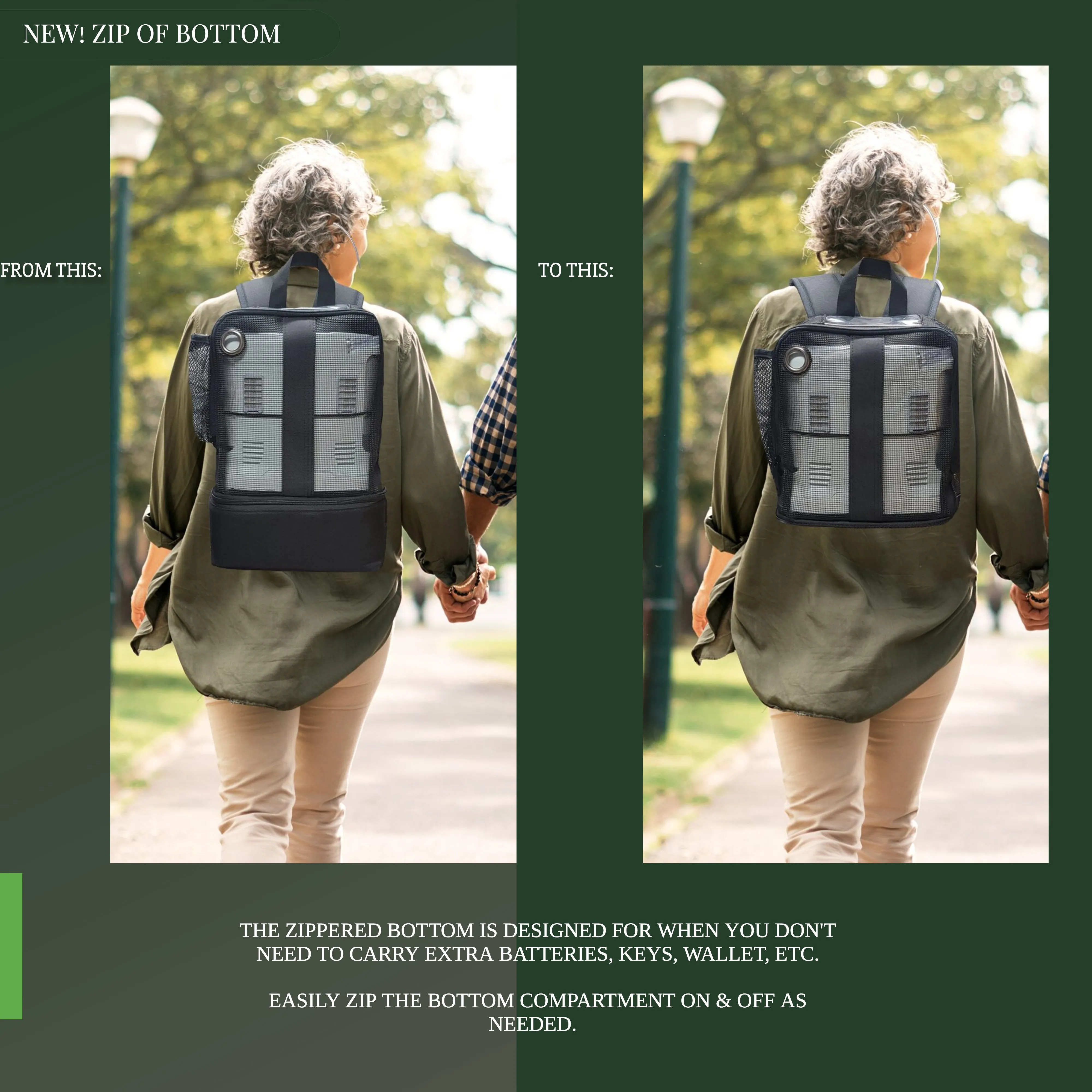 SALE!! Portable Oxygen Concentrator Backpack For: Caire Freestyle Comfort, Respironics SimplyGo Mini,