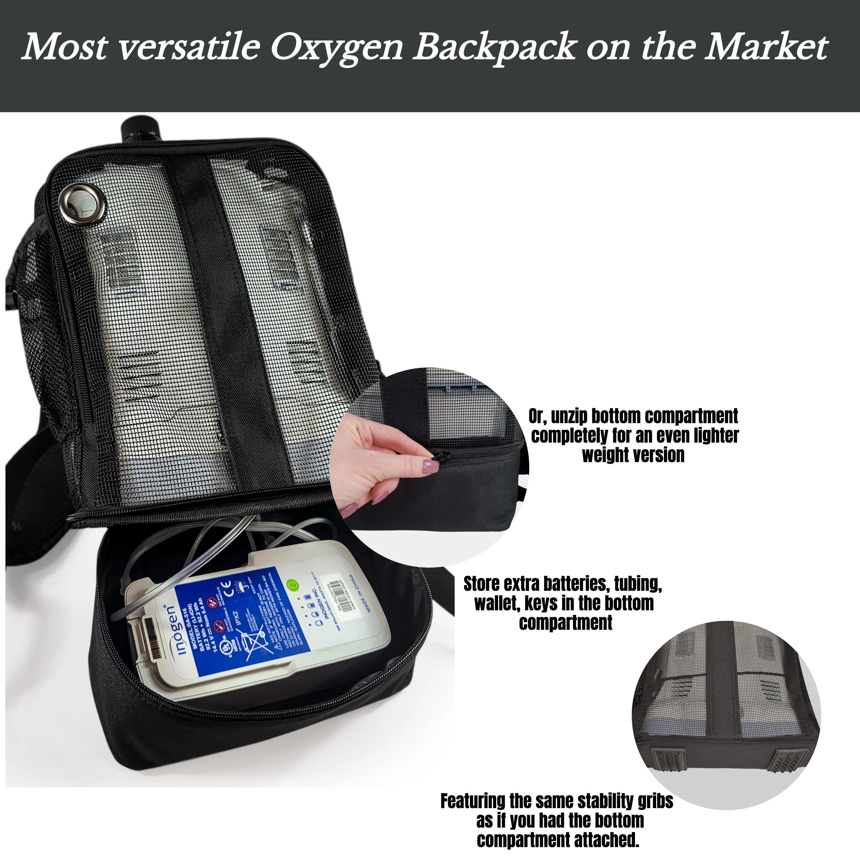 SALE!! Portable Oxygen Concentrator Backpack For: Caire Freestyle Comfort, Respironics SimplyGo Mini,