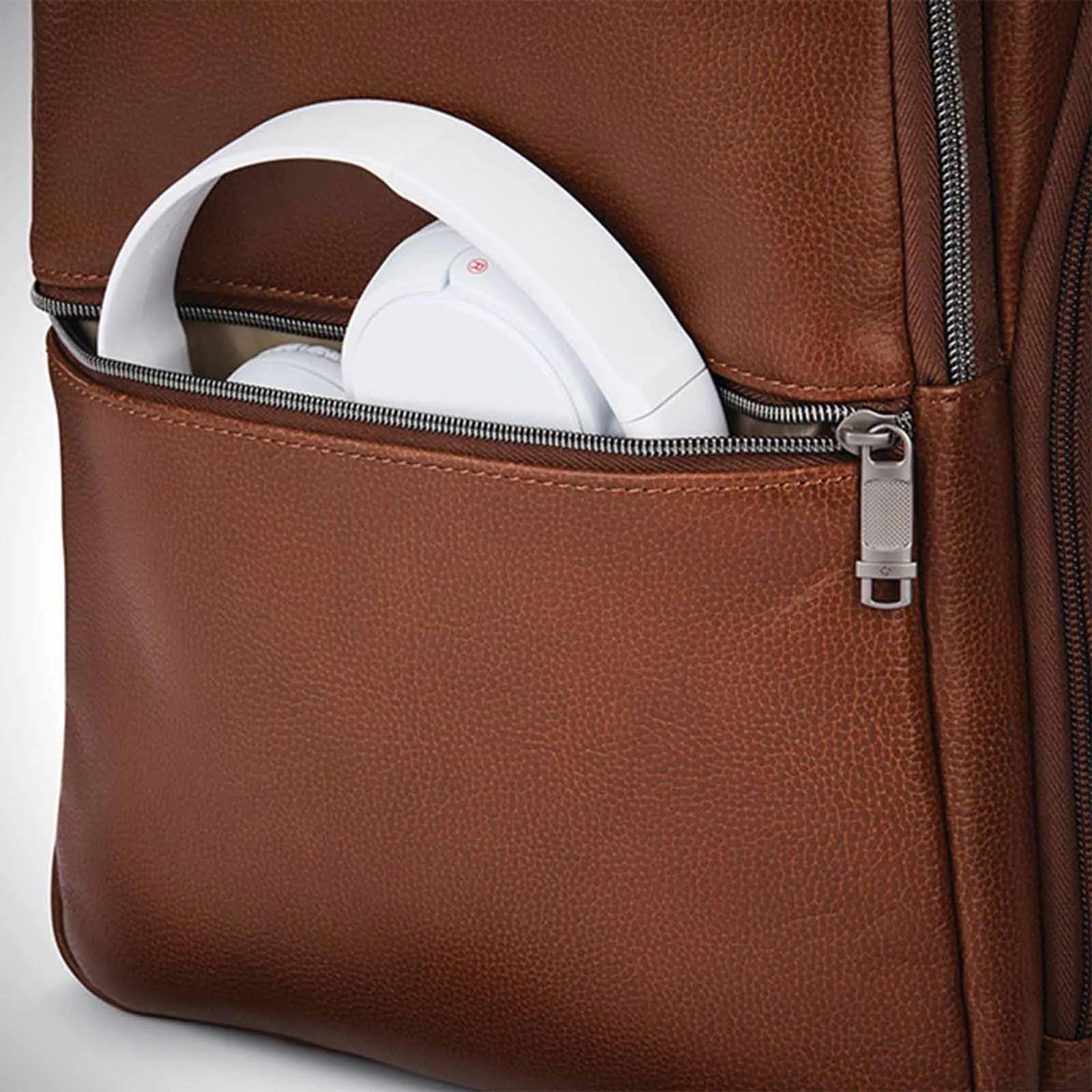 Samsonite Classic Leather 14.1 Inch Laptop Backpack Cognac