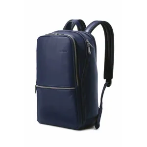 Samsonite Classic Leather 14.1 Inch Laptop Backpack Navy