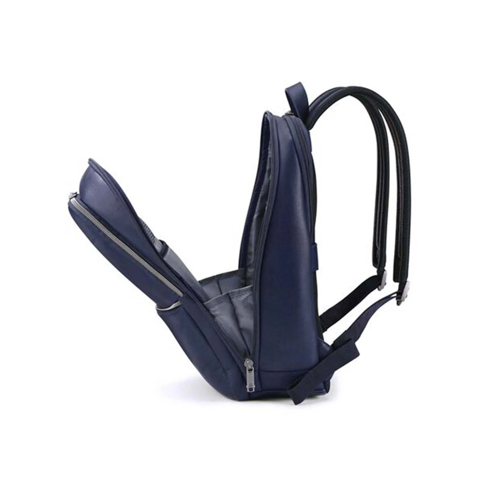Samsonite Classic Leather 14.1 Inch Laptop Backpack Navy
