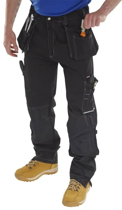Shawbury Multi Pocket Work Trousers With Kneepad & Holster Pockets Up to 50 inch- Smpt