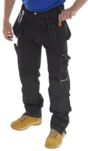 Shawbury Multi Pocket Work Trousers With Kneepad & Holster Pockets Up to 50 inch- Smpt