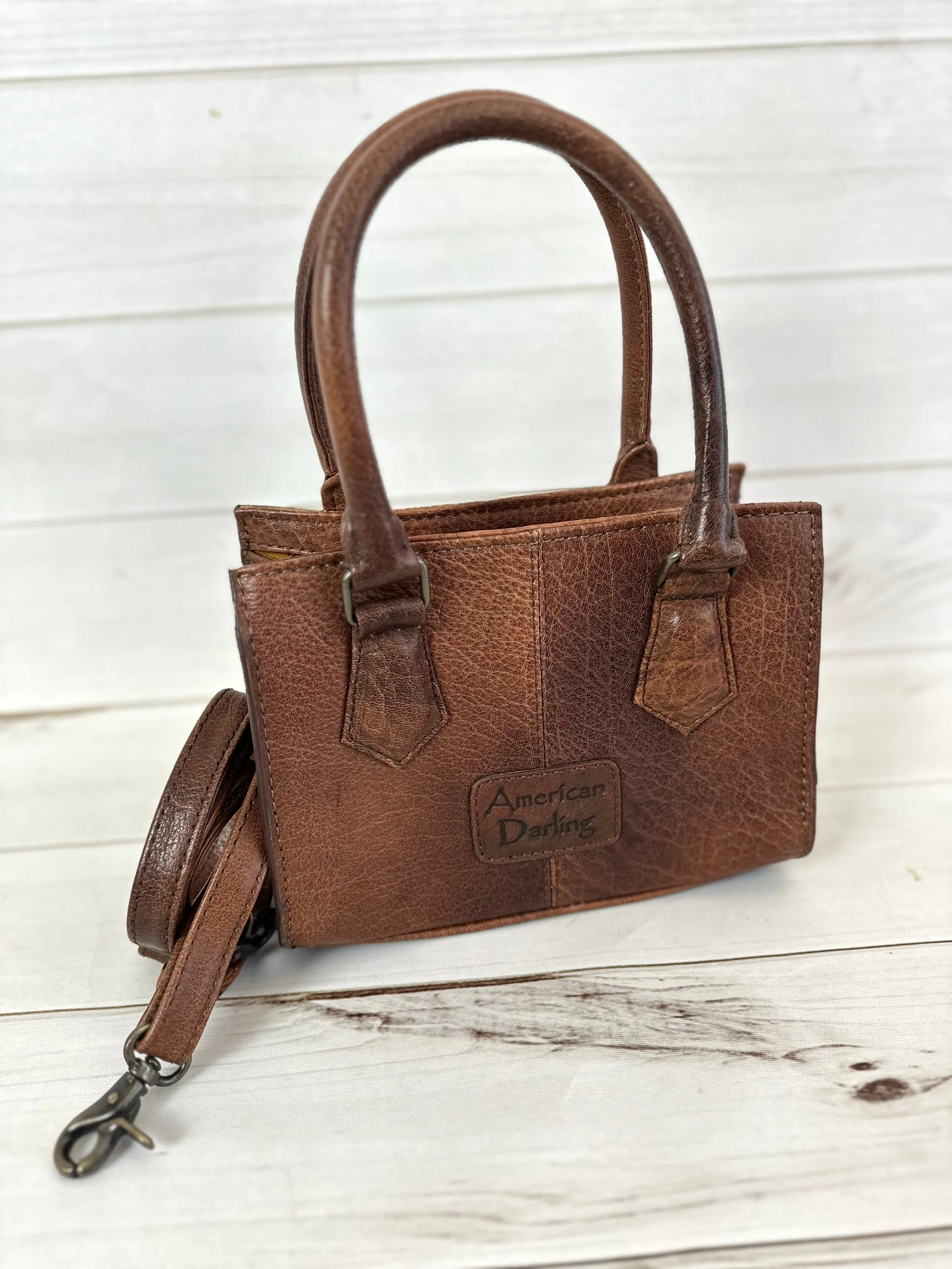 Small Front Floral Tooled Western Purse