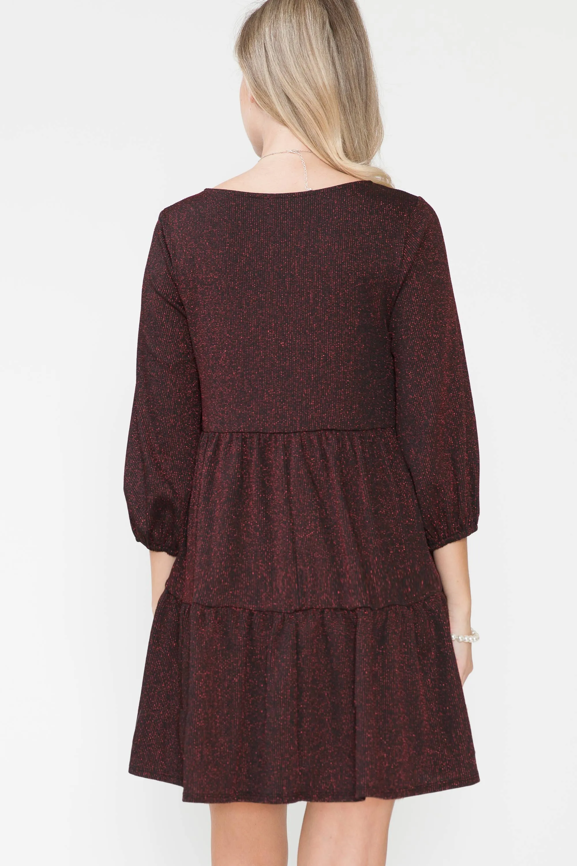 Sparkly Tiered Babydoll Dress