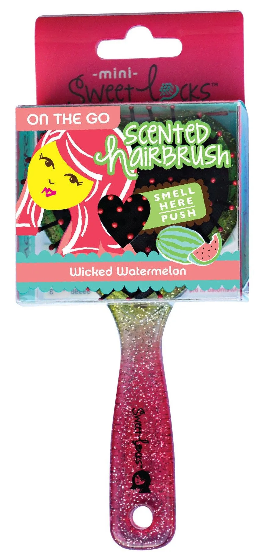 Sweetlocks Wicked Watermelon Scented Mini Hair Brush