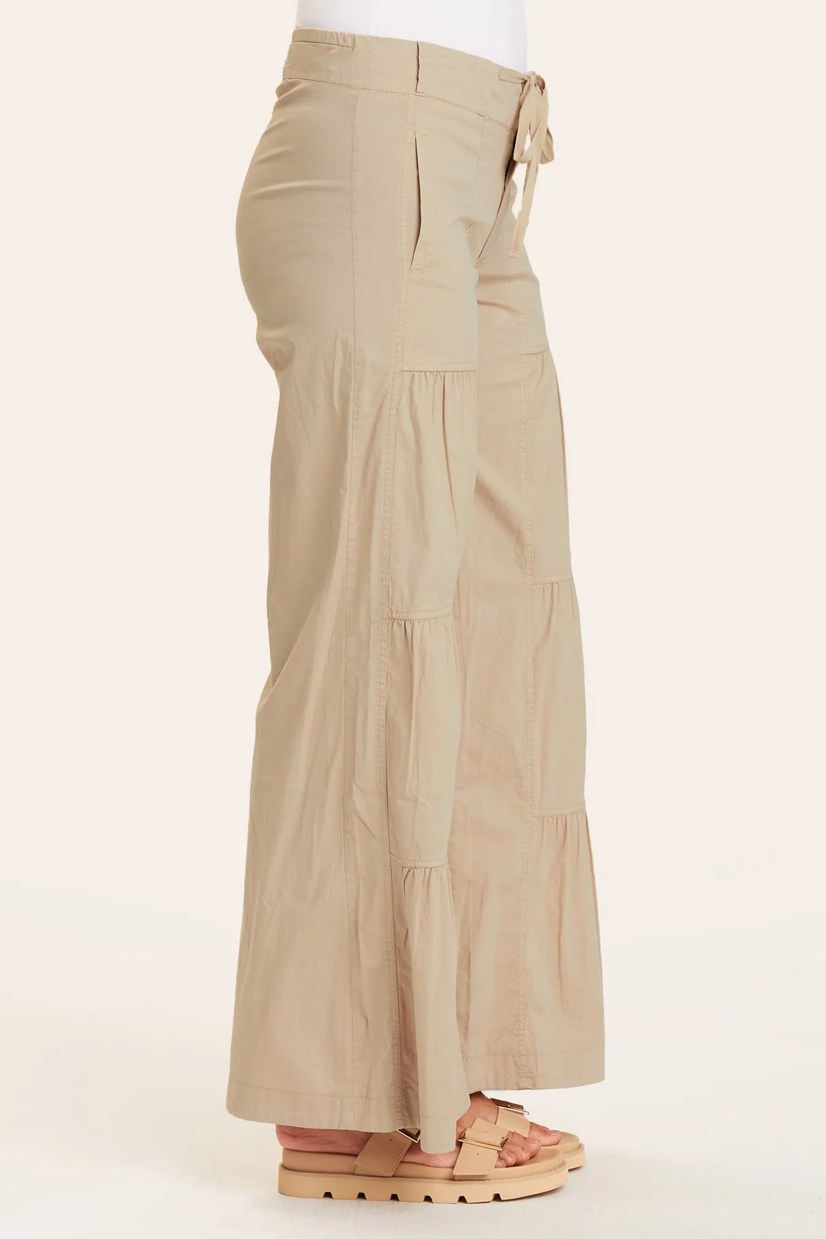 Terraced Wide Leg Pant