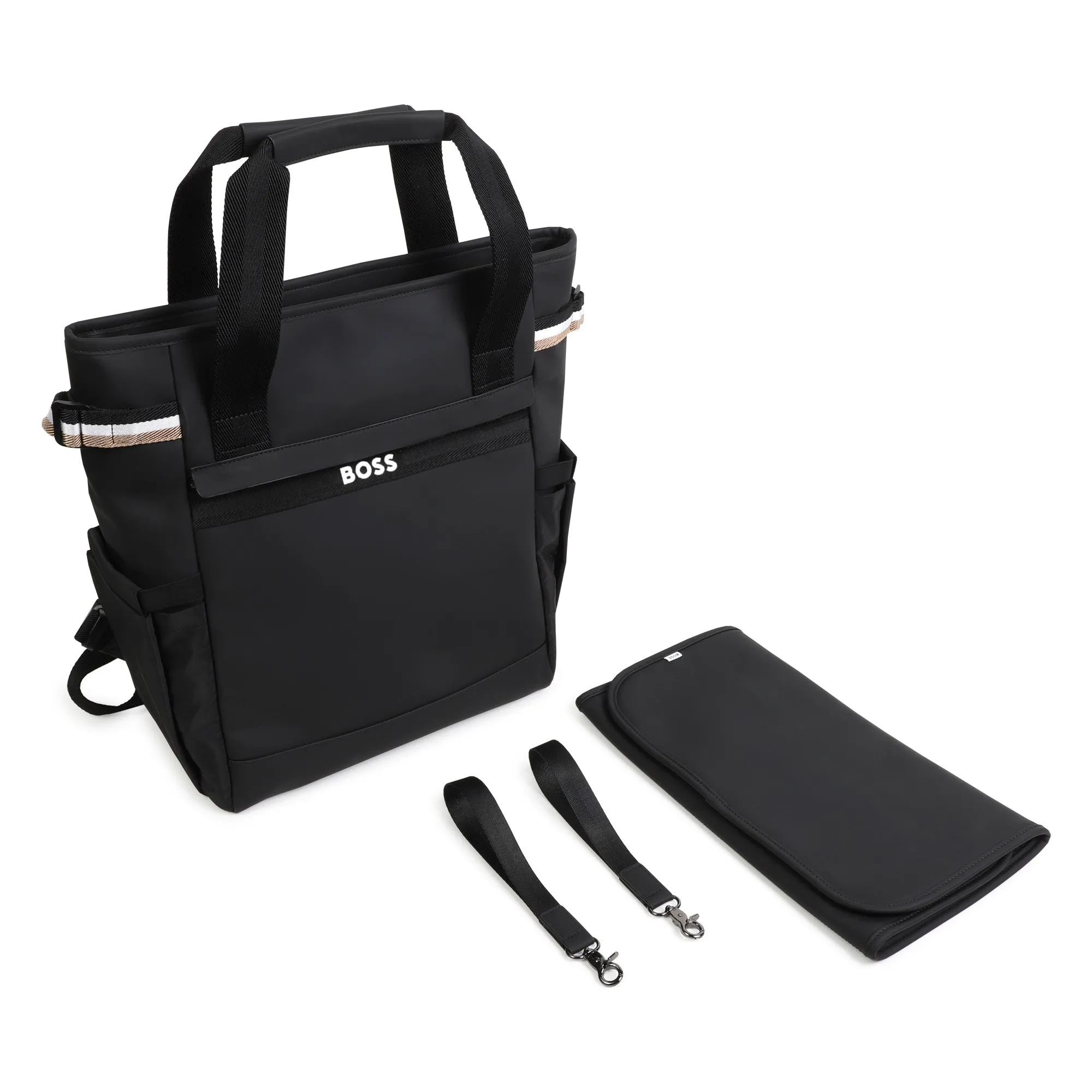 Unisex Black Backpack Changing Bag