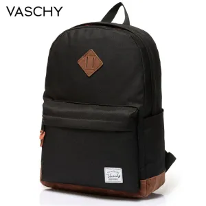 VASCHY Unisex Classic Water Resistant Backpack 15.6Inch Laptop Capacity
