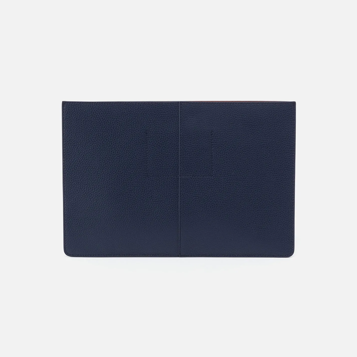 Vida Laptop Sleeve in Micro Pebbled Leather - Mood Indigo