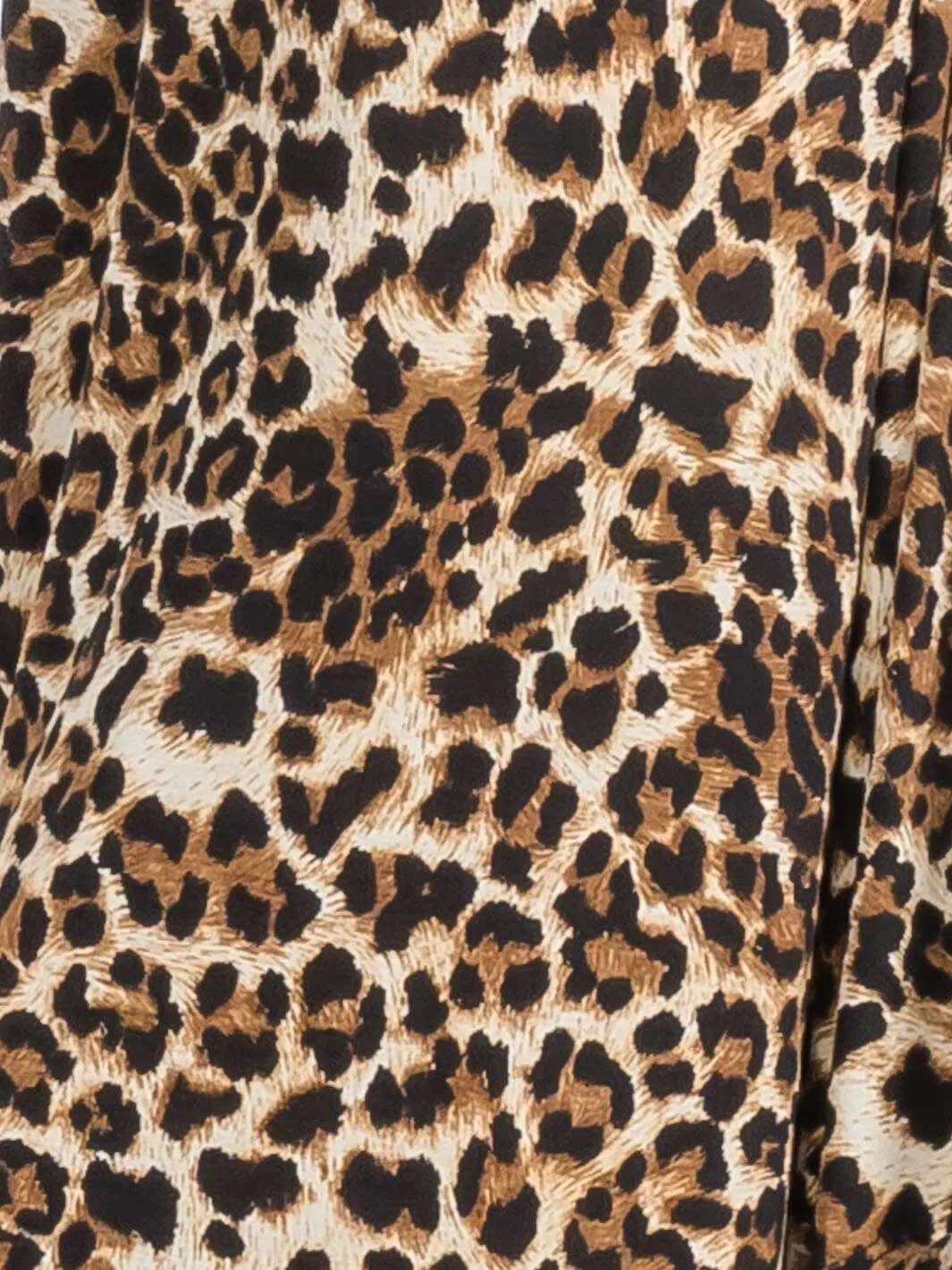 WOMEN'S 3/4 SLEEVE TUNIC FRONT POCKETS LEOPARD PRINT MIDI DRESS