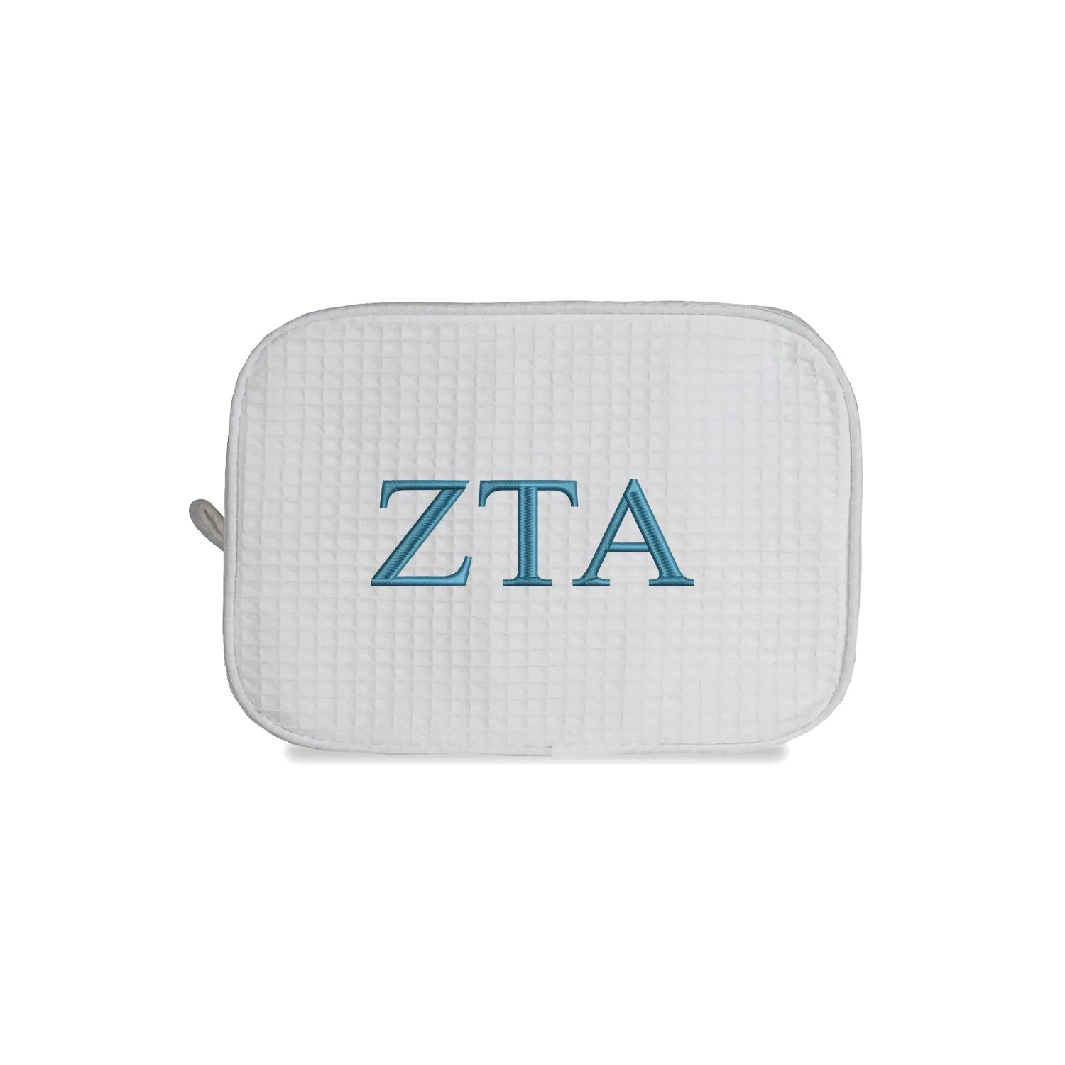 Zeta Tau Alpha Waffle Weave Cosmetic Bag